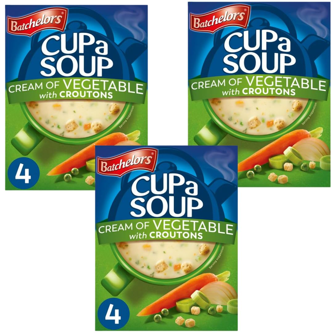 Cup Soup Bundle With Cup A Soup Cream of Vegetable with Croutons 122g (3 Pack)