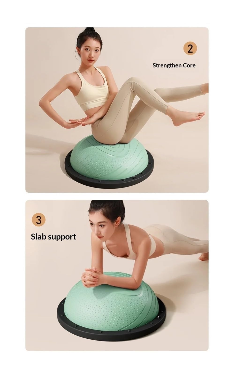 Attrezzatura semicircolare di addestramento di forma fisica di yoga della palla di velocità di Wave dell'equilibrio
