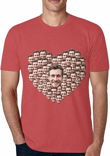 Camiseta personalizada con caras para hombres, camisetas divertidas personalizadas para novio, camiseta personalizada, gran regalo