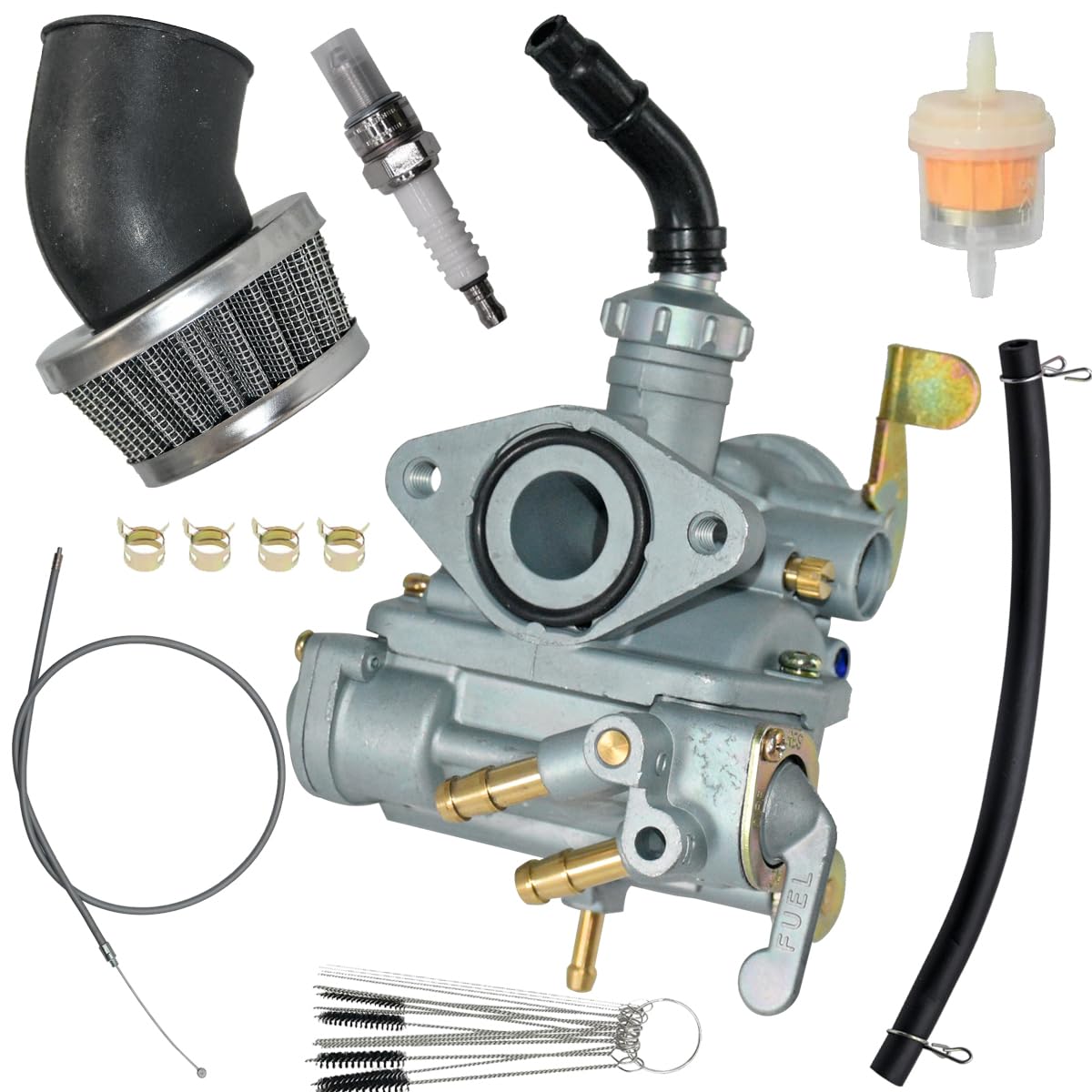JDLLONG CT70 Carburetor for Honda CT70H CT 70 KO Trail Bike Carb 1969-1977 with Throttle Cable & Air Filter