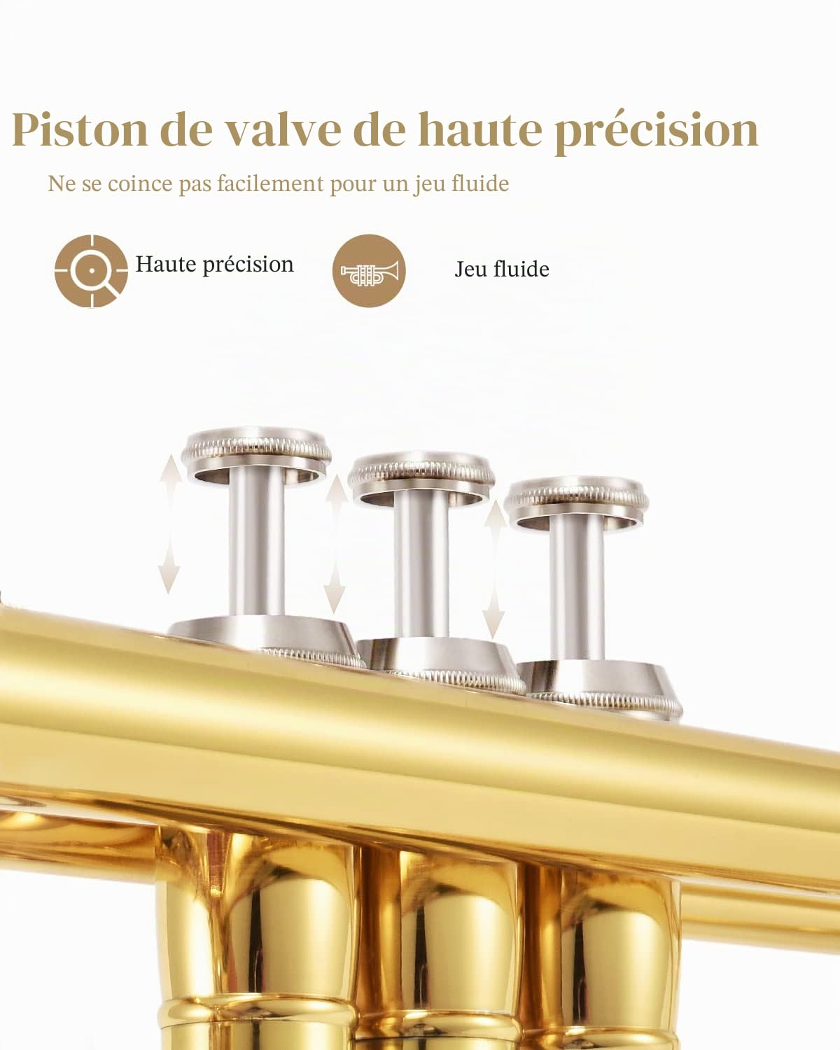 Eastar ETR-380 Standard Student Trumpet,Gold，Bb