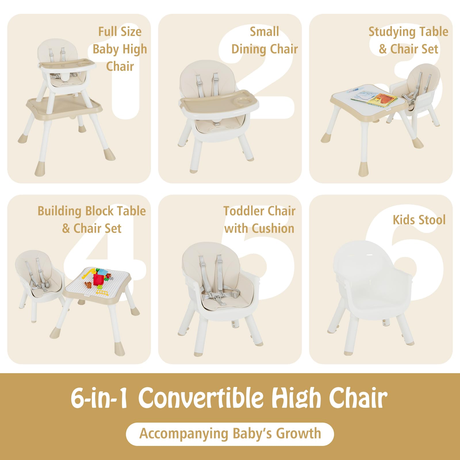 Baby Joy Baby High Chair In Convertible Highchair Desertcart