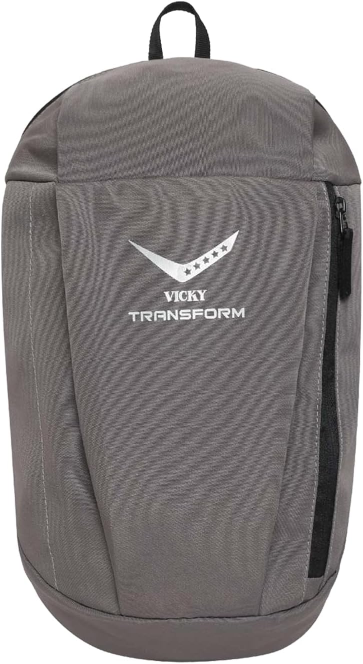 vickytransform Backpack 10L Polyester Lightweight Travel 2 Pockets Sports Swimming Outdoor General Purpose Bag Fitness For Men & Women (Grey)