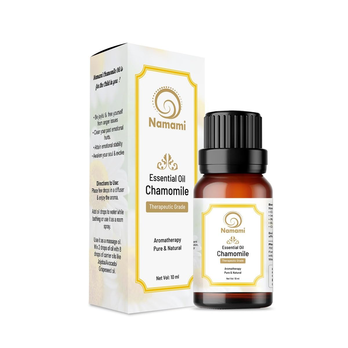 See full amazon price history chart for Namami Chamomile Essential Oil for Men & Women (10ml) - Pure, Natural & Undiluted Therapeutic Grade for Hair & Skin Care, Blemishes, Sleep & Stress Relief, Aromatherapy & Relaxation (Pack of 1) Namami Chamomile Essential Oil for Men & Women (10ml) - Pure, Natural & Undiluted Therapeutic Grade for Hair & Skin Care, Blemishes, Sleep & Stress Relief, Aromatherapy & Relaxation (Pack of 1) (B0CLDJHHWY) Amazon Price History, Amazon Price Tracker
