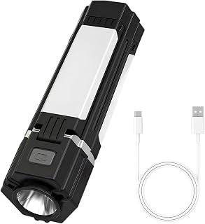 LED Camping Lamps, 3000 mAh Camping Lantern, Torch LED Rechargeable, Work Light, Camping Light with Continuously Dimmable & 5 Light Modes, Foldable Tent Lamp for Camping, Hiking, Emergency