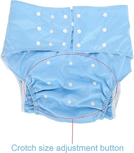 Miniatura 3 de Pañales de tela para adultos, pañal de bolsillo para adultos, paño de vellón ajustable, pantalón de pañal para evitar fugas laterales, pañales