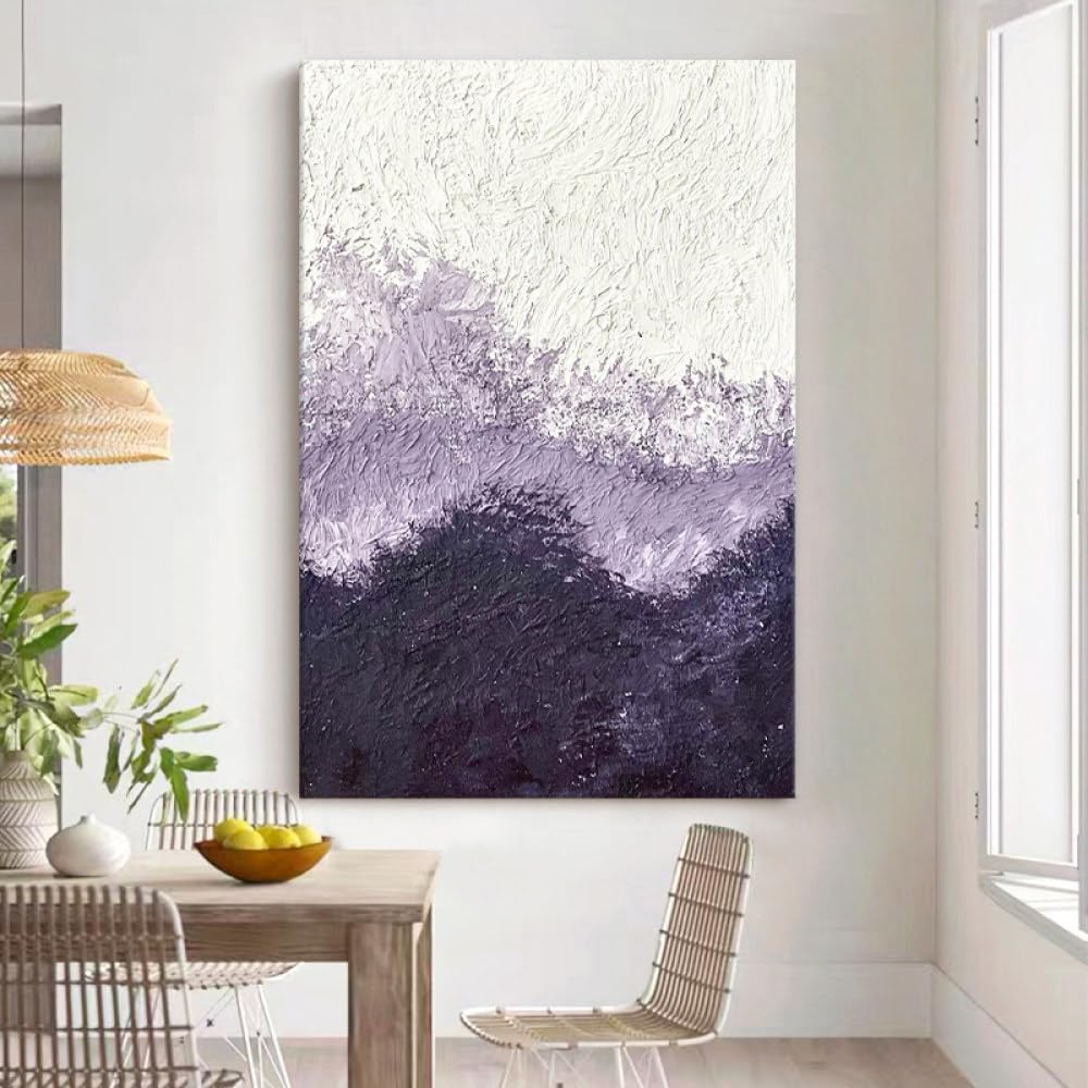 Peinture à l'huile minimaliste : donnez de la hauteur à votre décoration d'escalier
