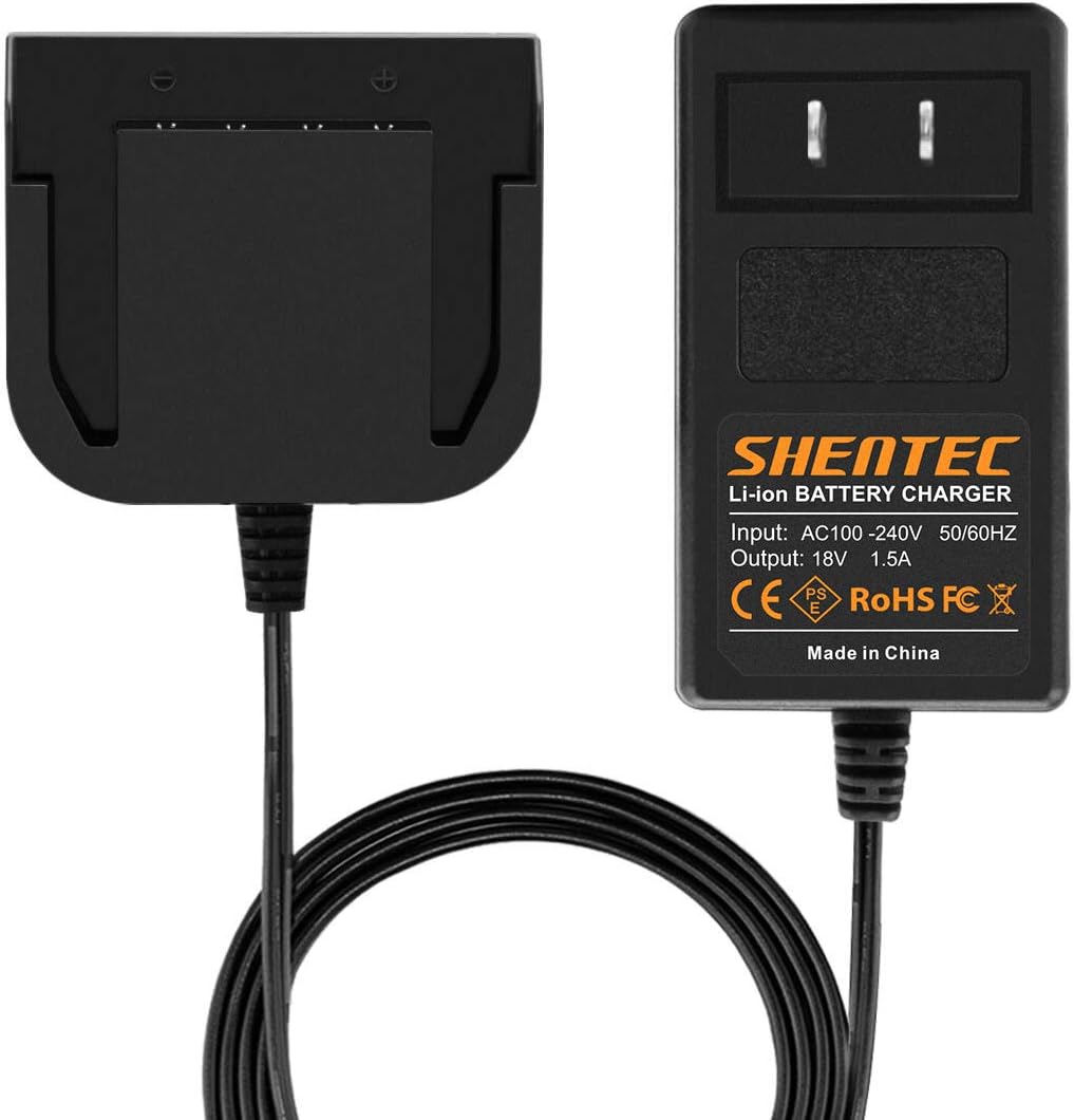 Shentec 18V Lithium Battery Charger Compatible with RIDGID R840085 AC840089 AC840085 R840083 R840086 R840087 R840089 R86092 AC840086 Slide-in Style Battery (Not for Ni-MH/Ni-Cd Battery)