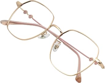 VisionGlobal Bifocal Reading Glasses Blue Light Blocking for Men and Women, Stylish Retro Square