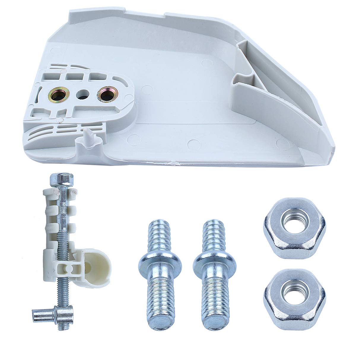 Cubierta de piñón de Cadena con Tuerca de Perno Tensor ajustador for Herramienta de Motosierra ST 017 018 021 023 025 MS170 MS180 MS210 MS230 MS250 Accesorios de Repuesto para cortacésped