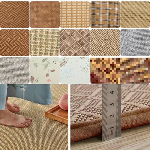 Miniatura 3 de Miaoxiao Tatami Japones Tradicional Para Futon Japones Cama Estilo Japones Colchón Futón De Suelo Japonés Colchón De Tatami De Ratán,01,60x120cm 2 Pieces