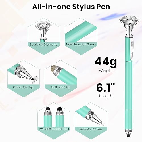 Miniatura 2 de Lápiz capacitivo, lápiz capacitivo, con múltiples puntas, para pantallas táctiles, lápiz capacitivo, universal para iPad, iPhone y todas las demás