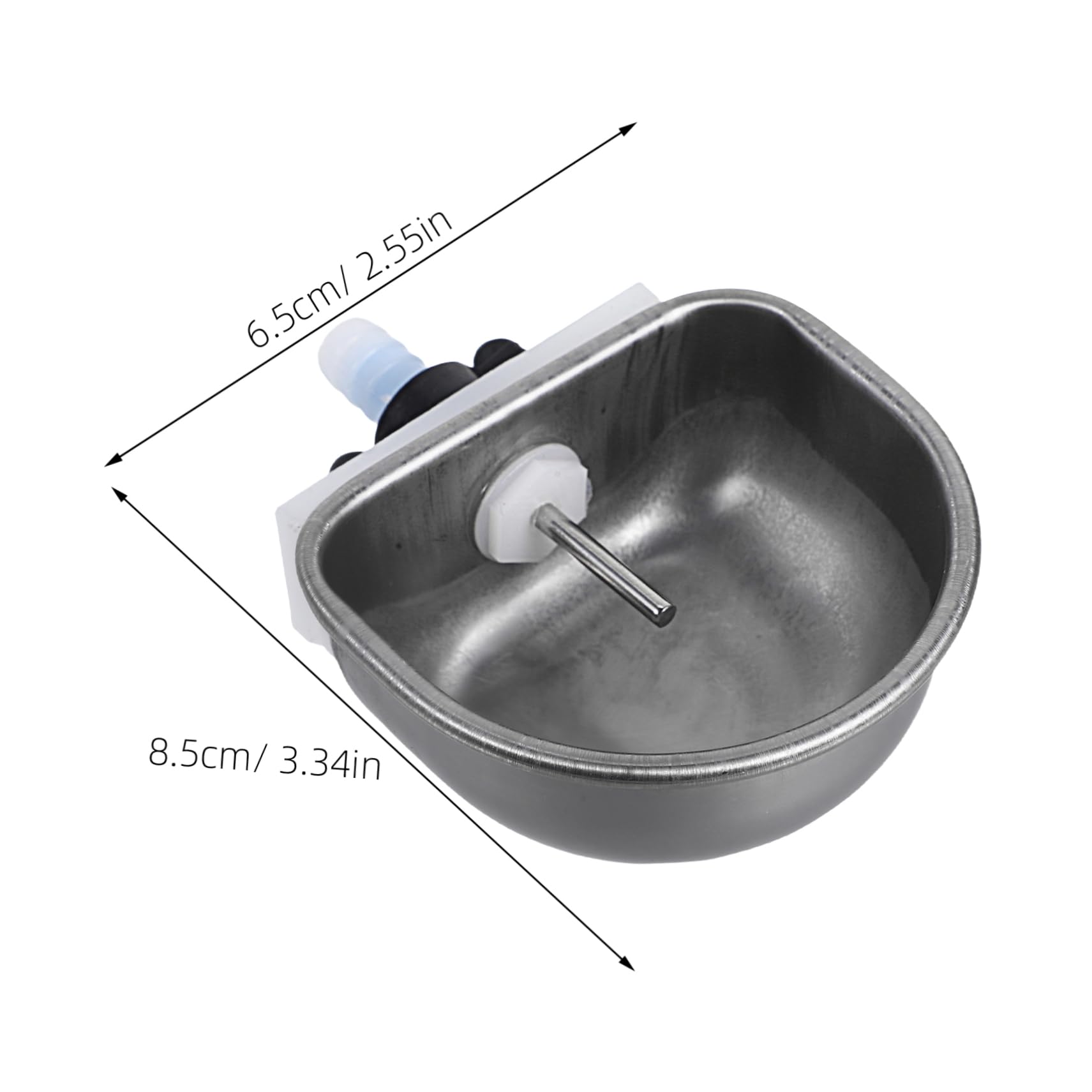 HANABASS Automatic Rabbit Waterer Stainless Steel Water Bowl Small Animal Feeder Rabbit Breeding Equipment Metal Feeder Bowl