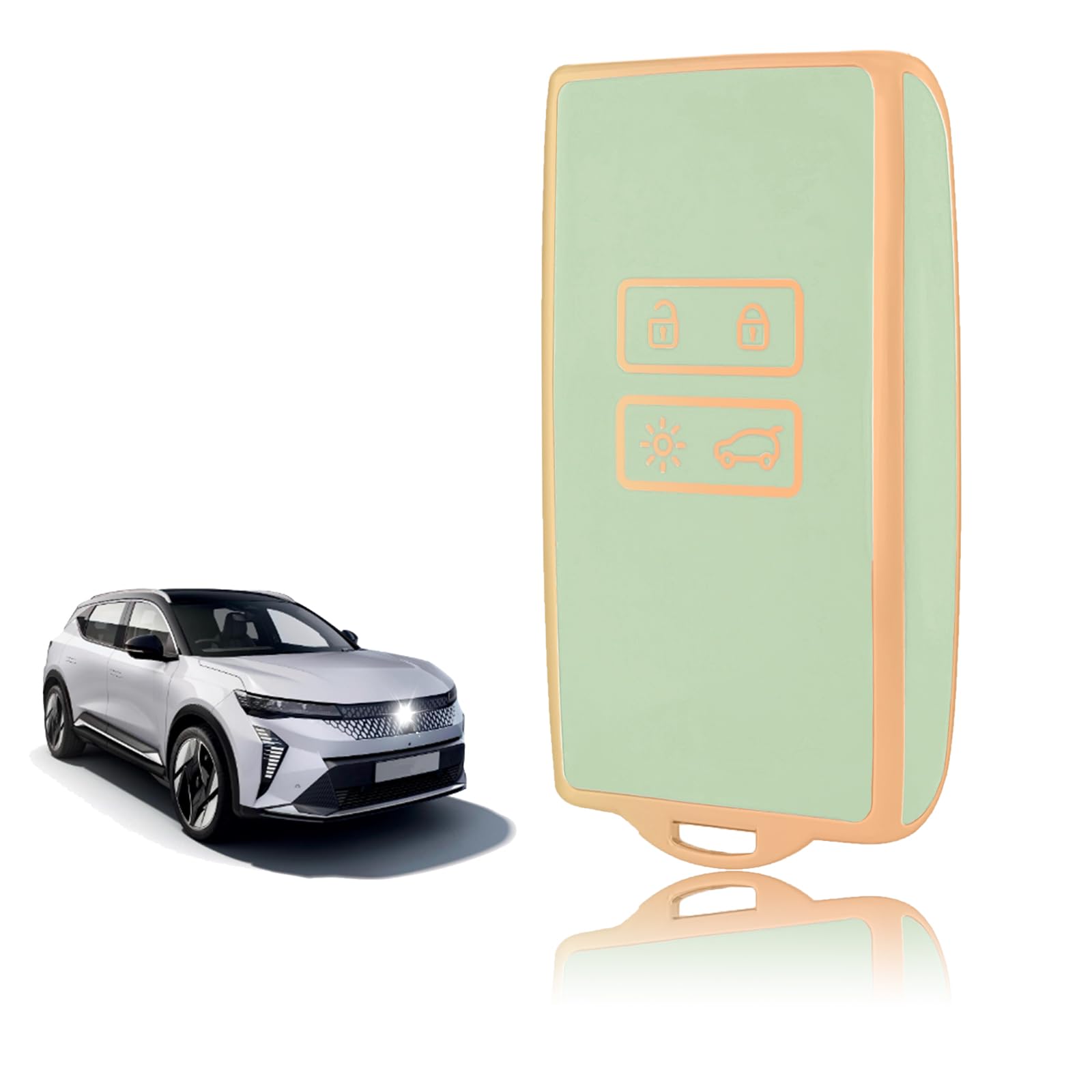 HIBEYO Custodia Intelligente Per Chiave Auto Adatta Per Renault Koleos