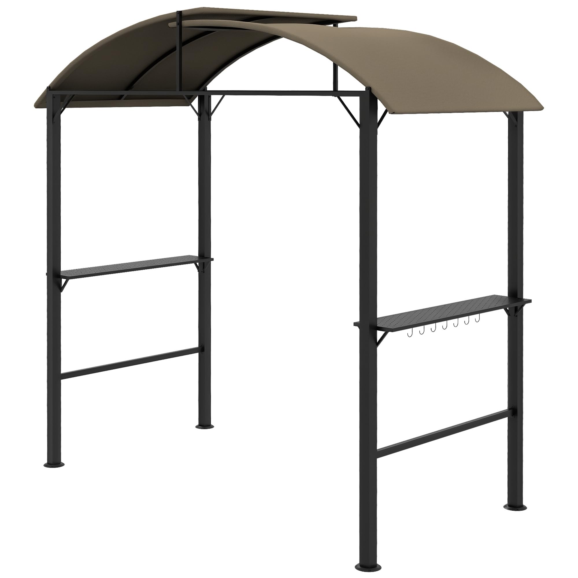 Outsunny Grillpavillon | Grillüberdachung mit Polyester-Dach, 1,1 x 2,3 m