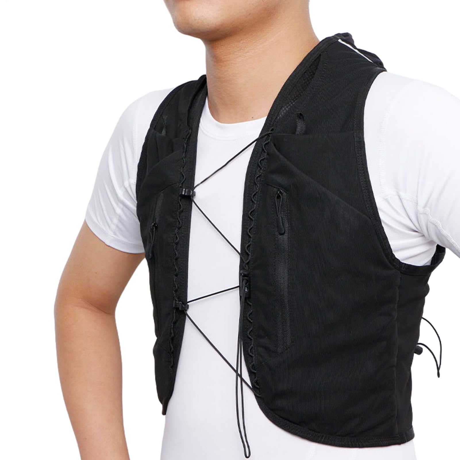 Lauf-Brusttasche, Outdoor-Fitness-Weste, Tasche, atmungsaktive Sportbrust | für Damen und Herren, Outdoor-Laufweste für Workout, Radfahren, Wandern