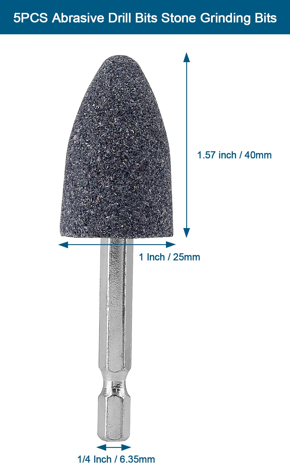 Amazon | Aracombie 研磨ドリルビット ストーン研磨ビット 5個 1/4