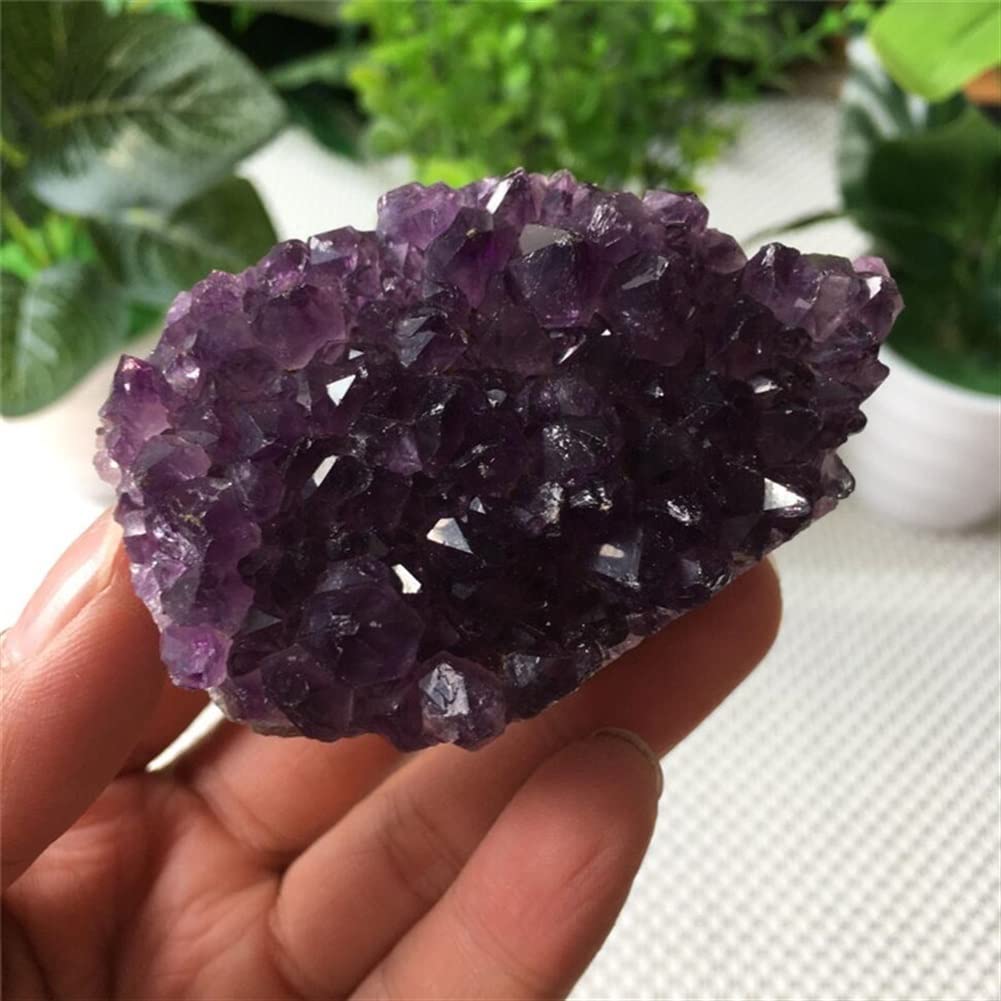 Elección de Regalos 100g racimo de Amatista Natural geoda de Cristal de Cuarzo espécimen Piedra de vibración curativa Inicio Colecciones