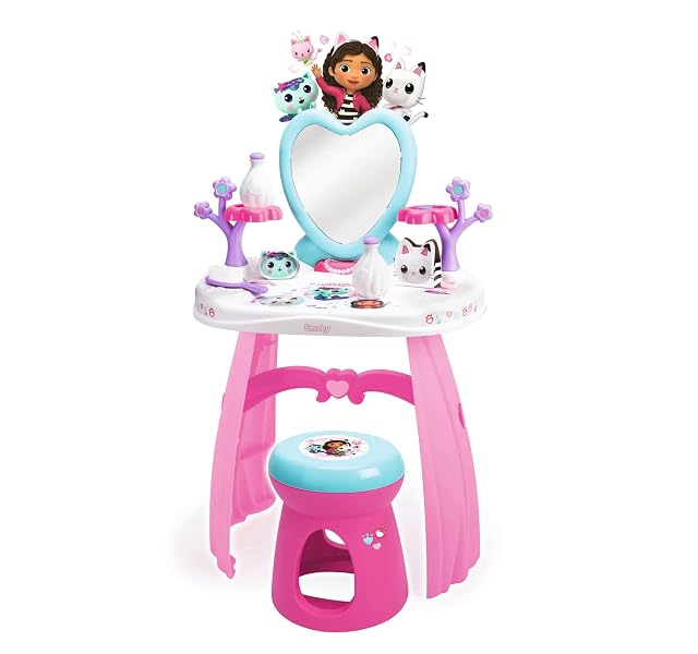 Smoby- La Casa de Muñecas de Gabby- Tocador. Incluye Espejo, Asiento y Accesorios. A patir 3 años (7600320255)