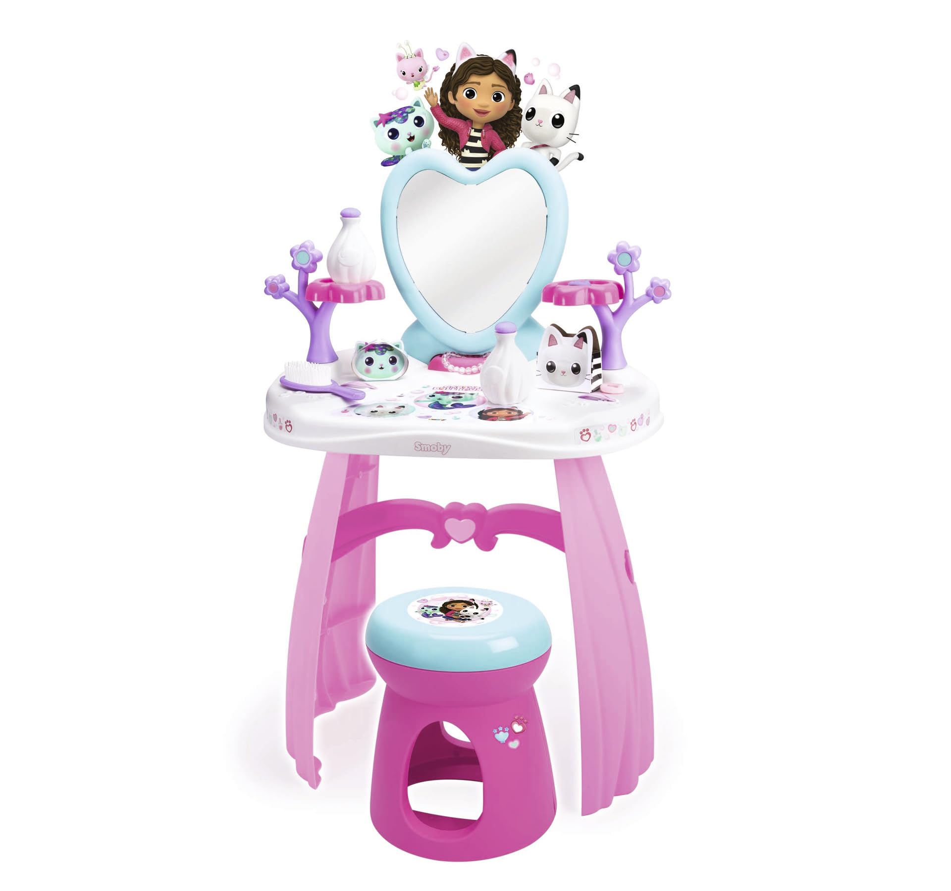 Smoby La Maison de poupées de Gabby - Coiffeuse avec Miroir, siège et Accessoires. A patir 3 Ans (7600320255)