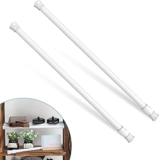 2 Pack Window Security Bar, Window Safety Bars, Adjustable Sliding Glass Door Lock, Window Lock Bar for Children Home, Extends from 15.8-27.6 Inches (White)