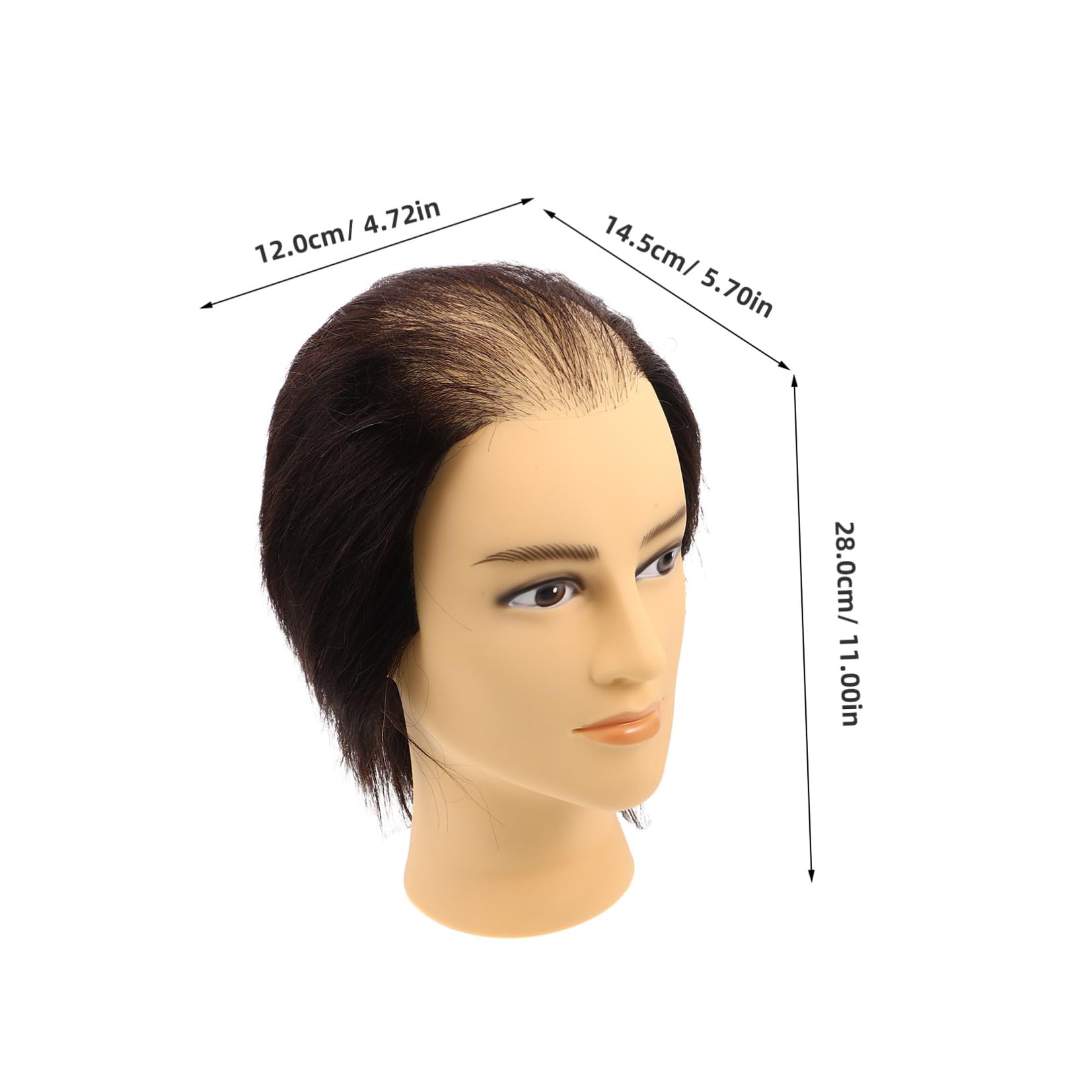 Frisierkopf aus Pvc Schwarz Multifunktionales Übungskopf Modell mit Widerstandsfähigen Strähnen für Anfänger Friseure Friseurschulen und Friseursalon