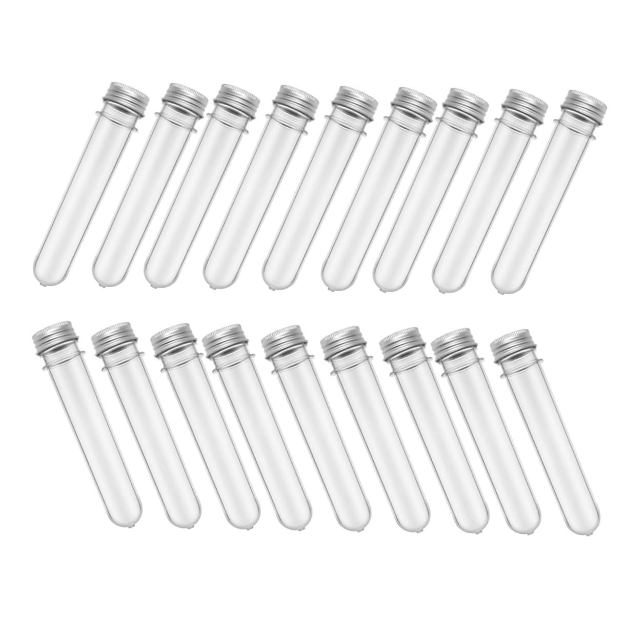 50pcs Candy Test Tube Bottles Pet Storage Tubes Jar Lid for Bath Salt Craft Beads