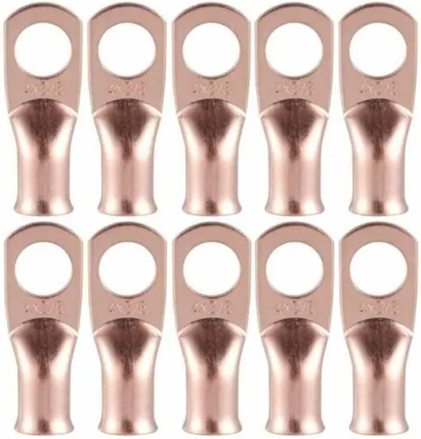 TR 1-14 圧着銅管端子(TR形)(JCAA規格) ニチフ 電線抱合範囲8～14mm<sup>2</sup> 1箱(50個) TR 1-14 -  【通販モノタロウ】 KOKYLEZN 140個 SC 裸端子 ラグ 錫メッキ銅管 ラグリング シール バッテリー ワイヤー コネクター 裸ケーブル 圧着