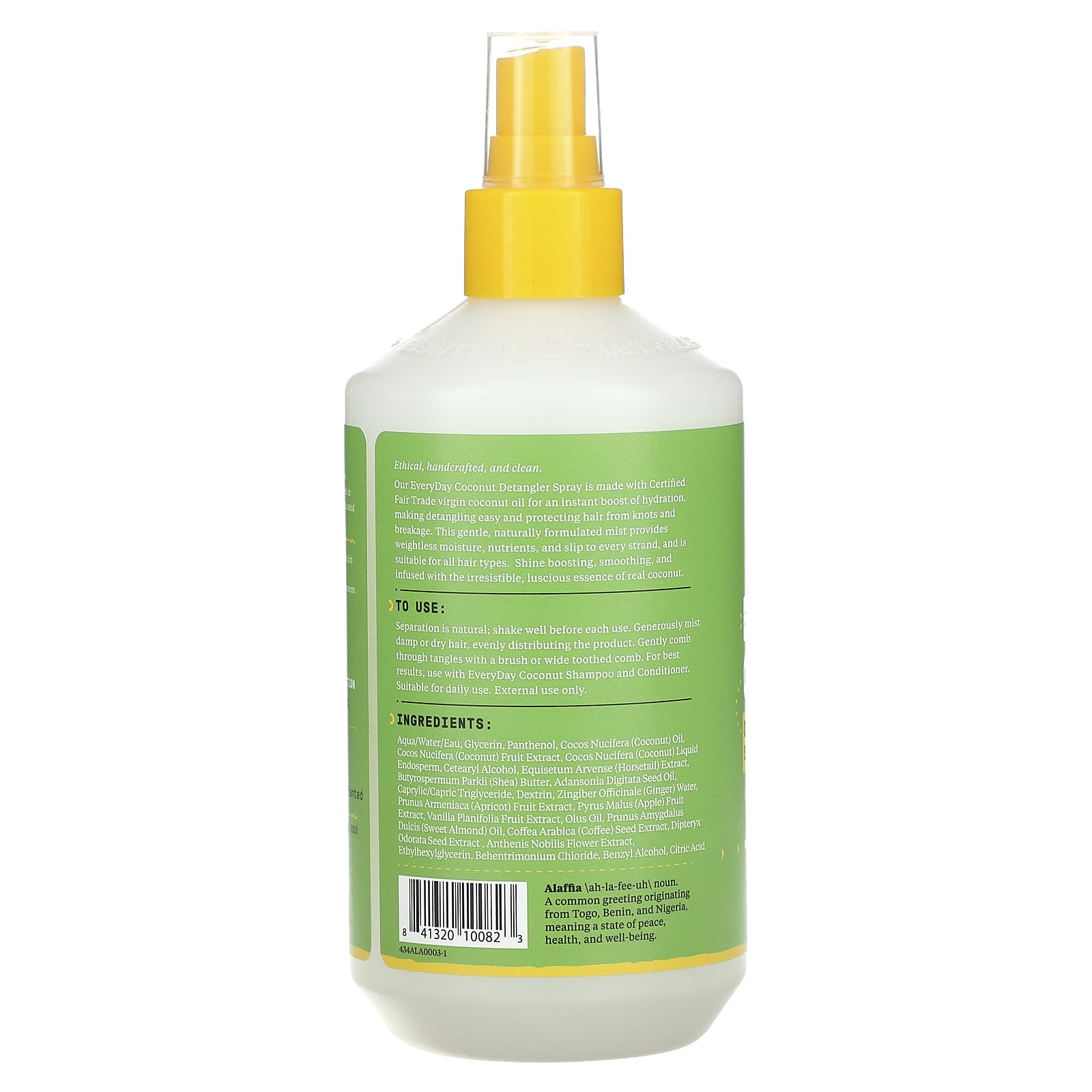 ALAFFIA Everyday Coconut Detangler Spray, 12 FZ