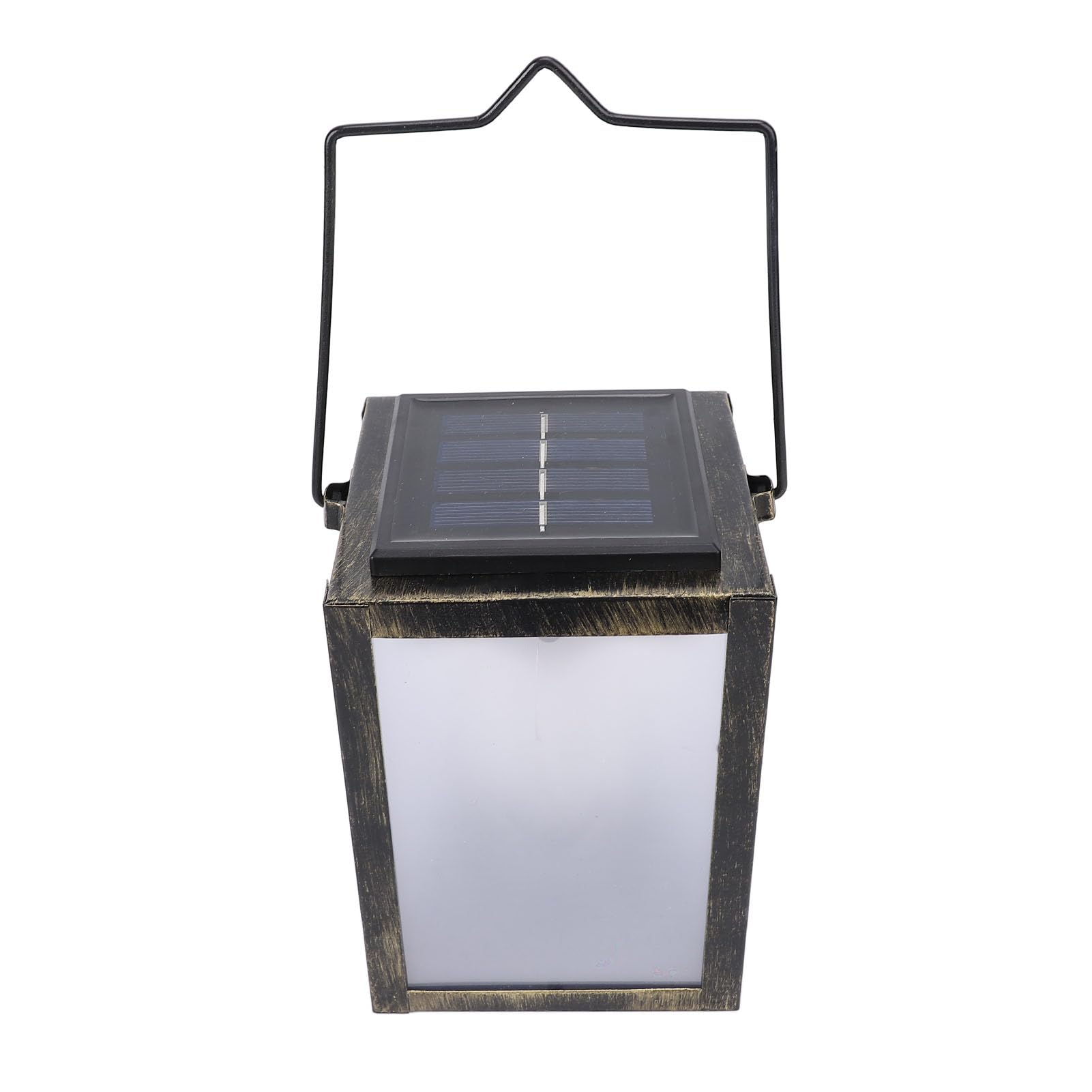 Yosoo Health Gear Lanterna Solare da Esterno, 2 Pezzi, in Ferro, ABS, 3D, Luce Calda Tremolante, IP54, USB e Ricaricabile Tramite Energia Solare, Autonomia da 8 a 12 Ore, per Giardino, Patio,