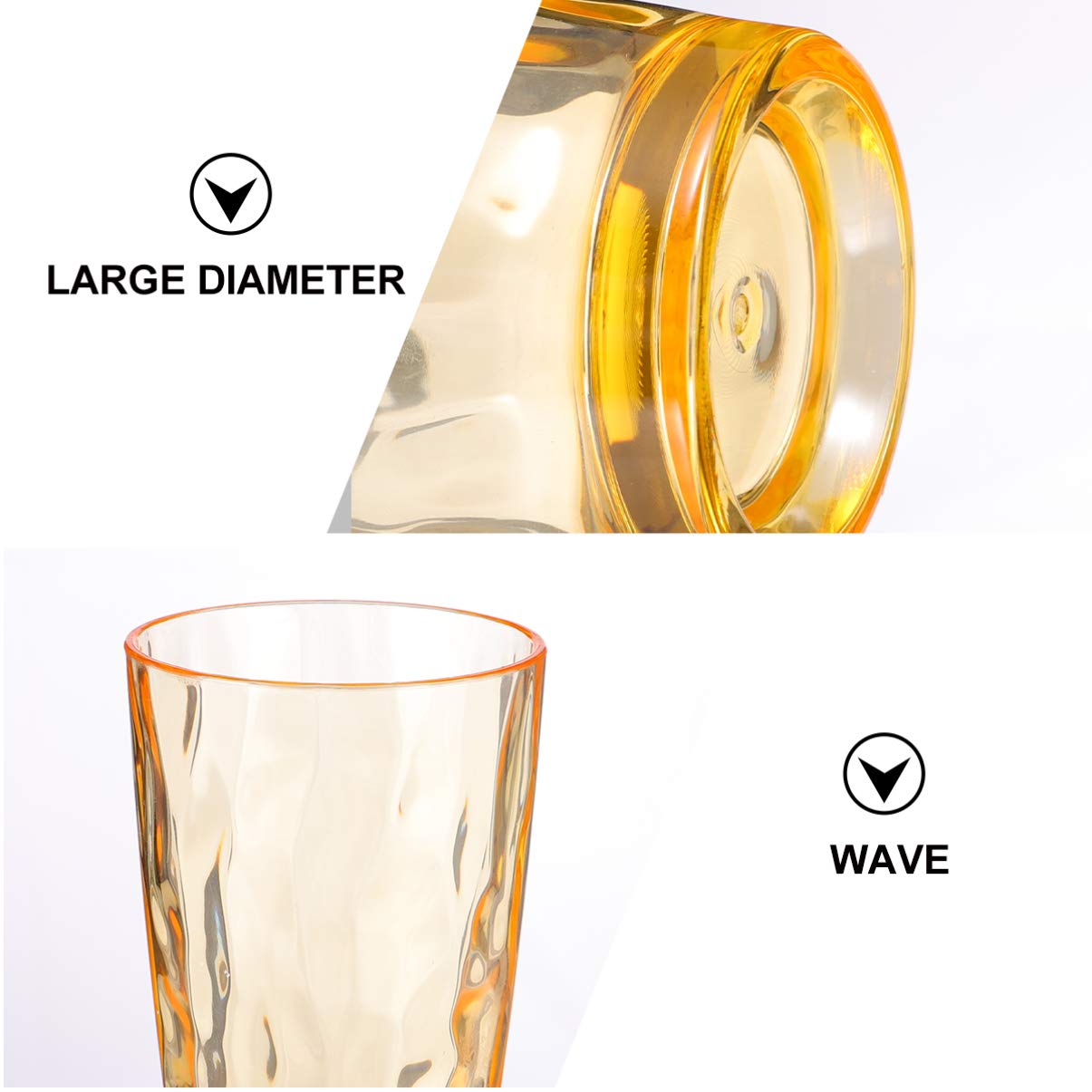 STOBAZA Water Grain Cup Large Capacity Shatterproof Drinking Cup Restaurant Bar