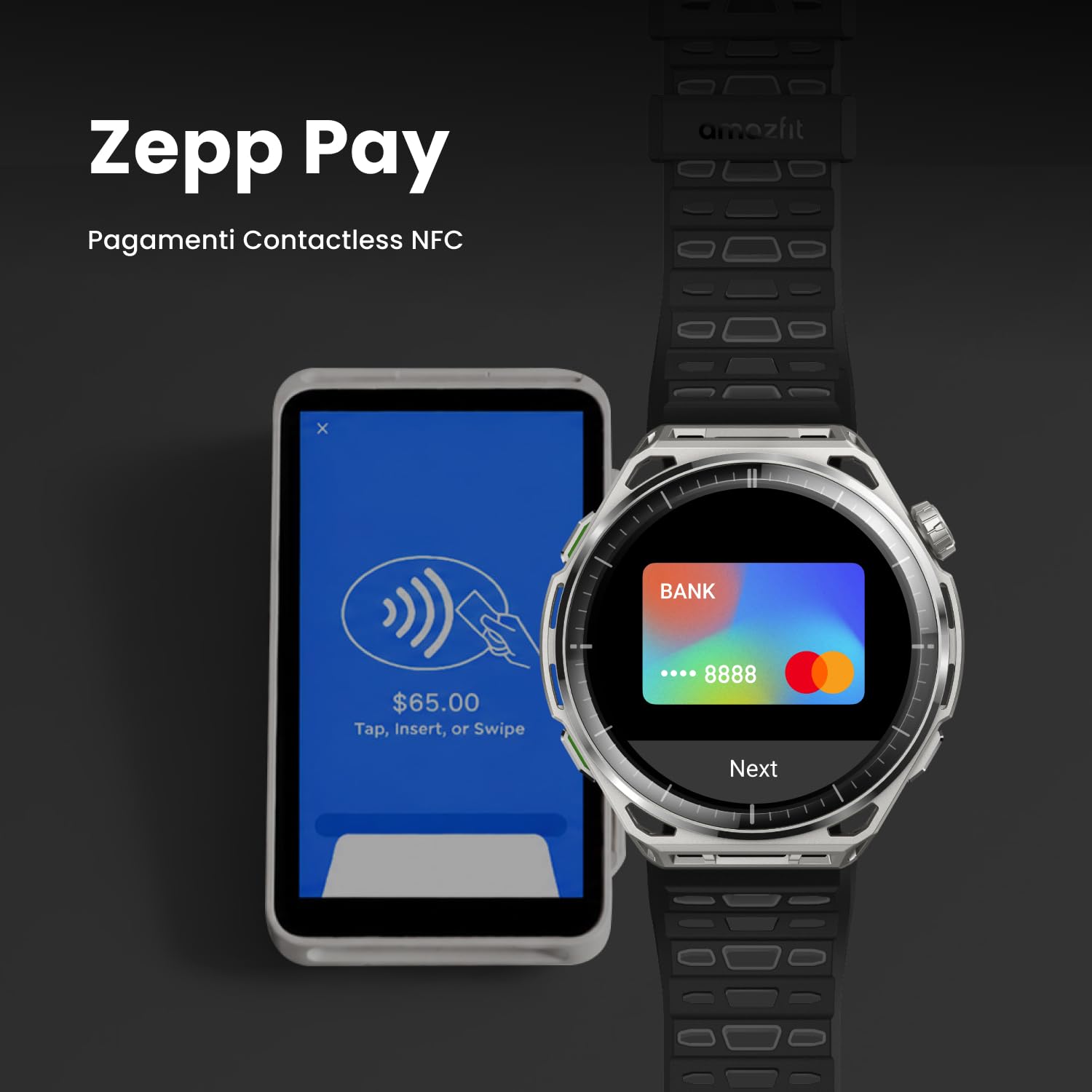 Amazfit Balance 3 Smartwatch GPS 48mm, AMOLED da 1,5" con Vetro Zaffiro, Cassa in Acciaio Inox, NFC, Autonomia fino a 21GG, Torcia, 64GB, Mappe Offline, 10 ATM, 180+ Sport e Fitness Tracker HYROX