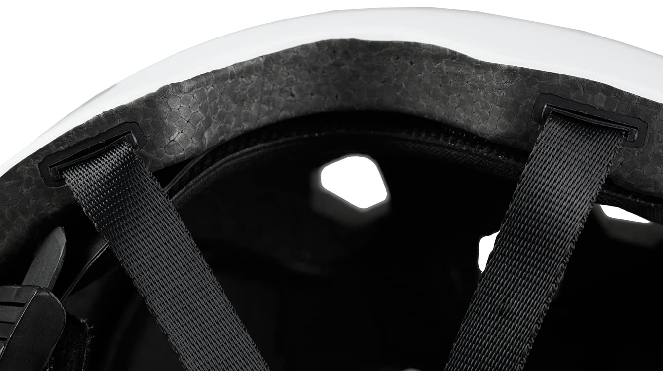 Rugged Casque pour scooter cascade, skateboard adulte, roller, vélo - Casque de skate réglable (M (55-58 cm), blanc)