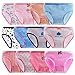 Anntry Bébé 12 Pièces Culotte Doux Confort Culotte Coton Culottes Petites Filles Assorties Culottes 2-12 Ans (Couleur-1, 2-4 Ans)
