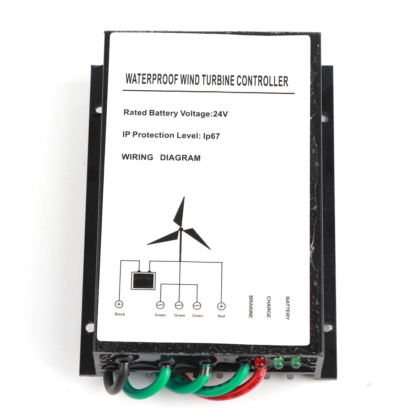 Keenso Generatore Eolico Efficiente Montaggio su Telaio Apparecchiature di Alimentazione per gli Appassionati di Energia Rinnovabile Kit a 5 Pale in Fibra di Nylon Bianco (24V)