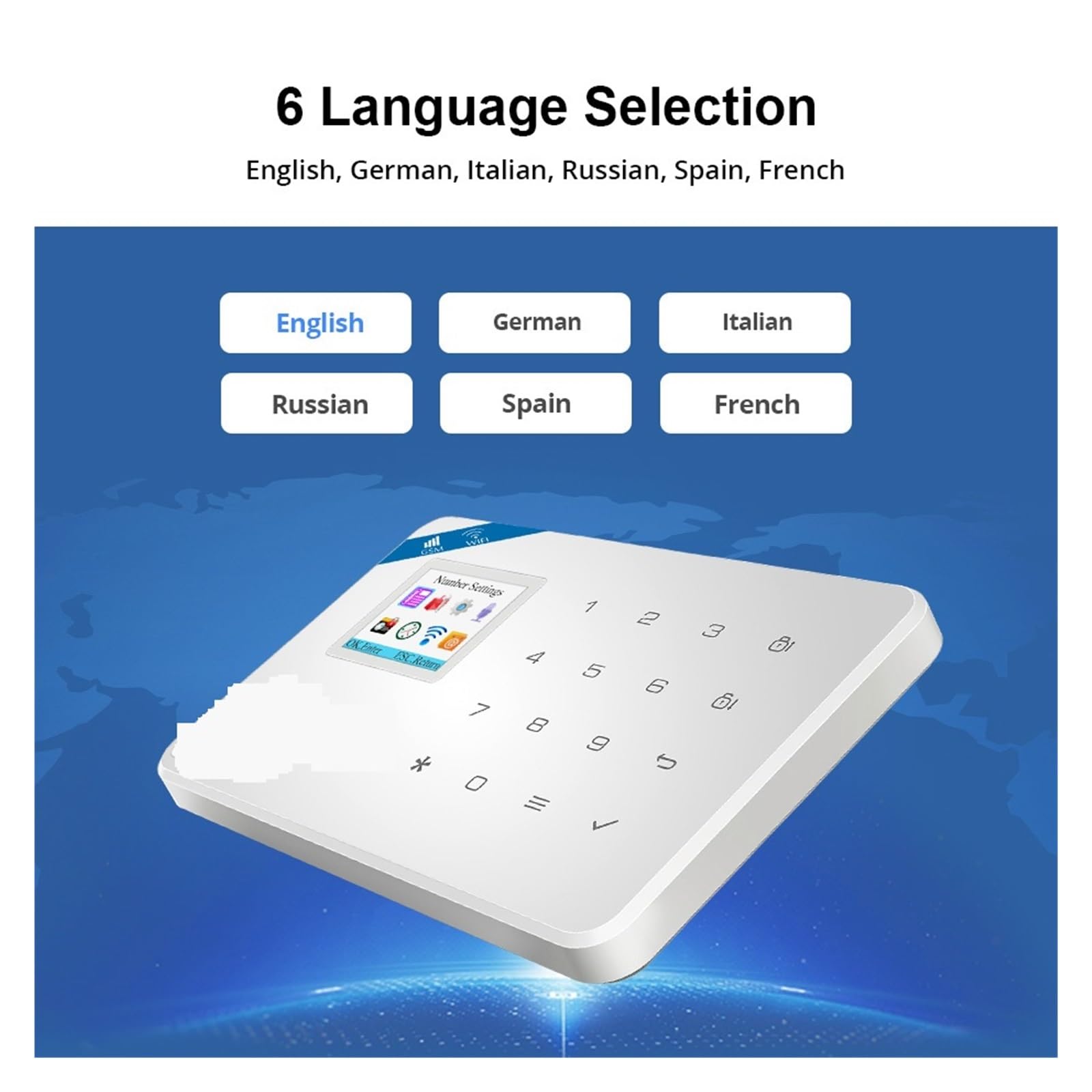 Kit de alarma casa inteligente GSM, seguridad inalámbrico 433Mhz, Control cámara IP, sirena con Sensor movimiento Para casa y garaje(W181 GSM Tuya Kit 3)