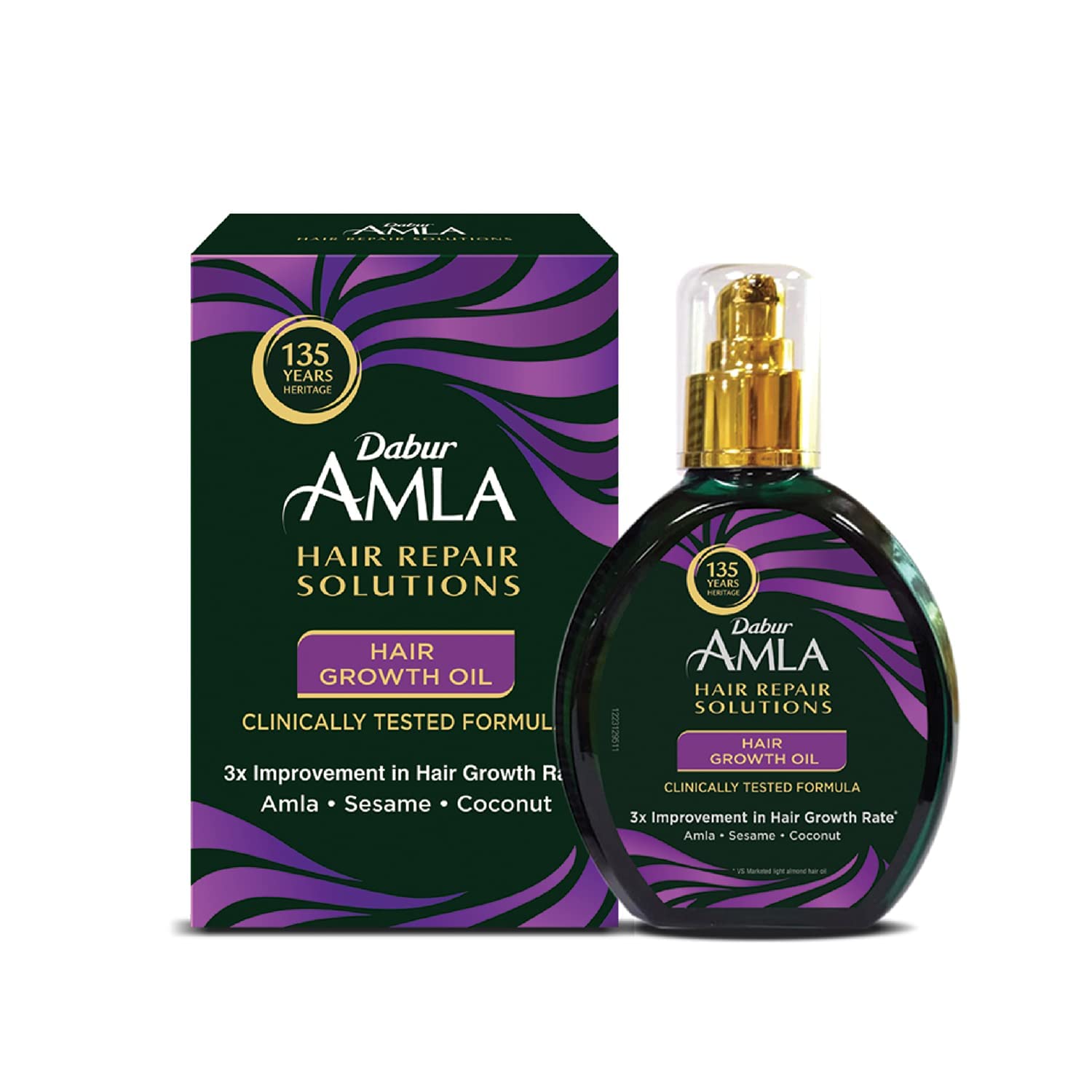 DaburAmla Therapeutic Oil | Enriched With Pure Amla, Sesame & Coconut For 3x Improvement in Hair Growth Rate -150ml