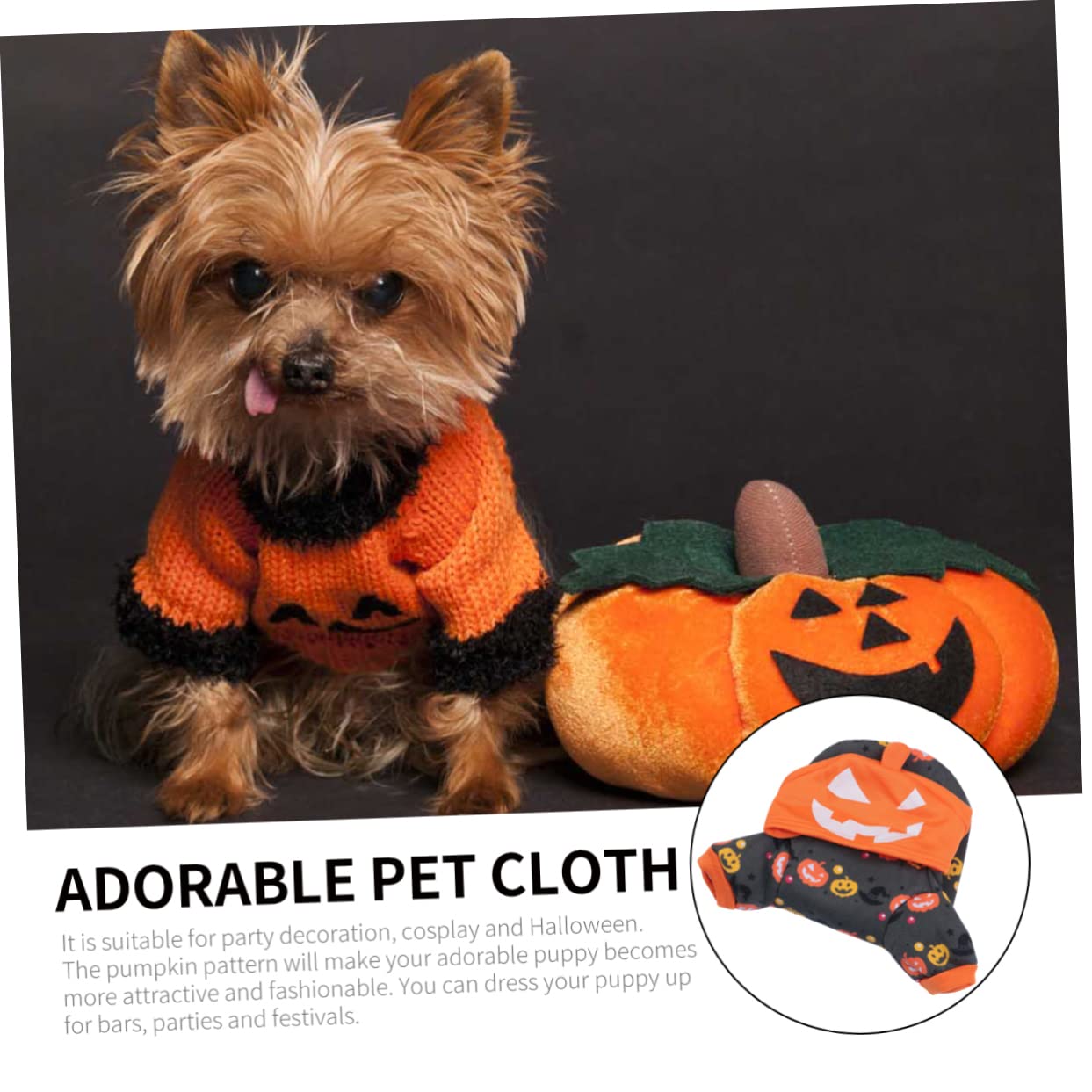 Didiseaon 3 Pz felpa di halloween per cani da compagnia felpa con cappuccio alla moda vestiti per cani di piccola taglia costume da compagnia vestiti divertenti da cucciolo