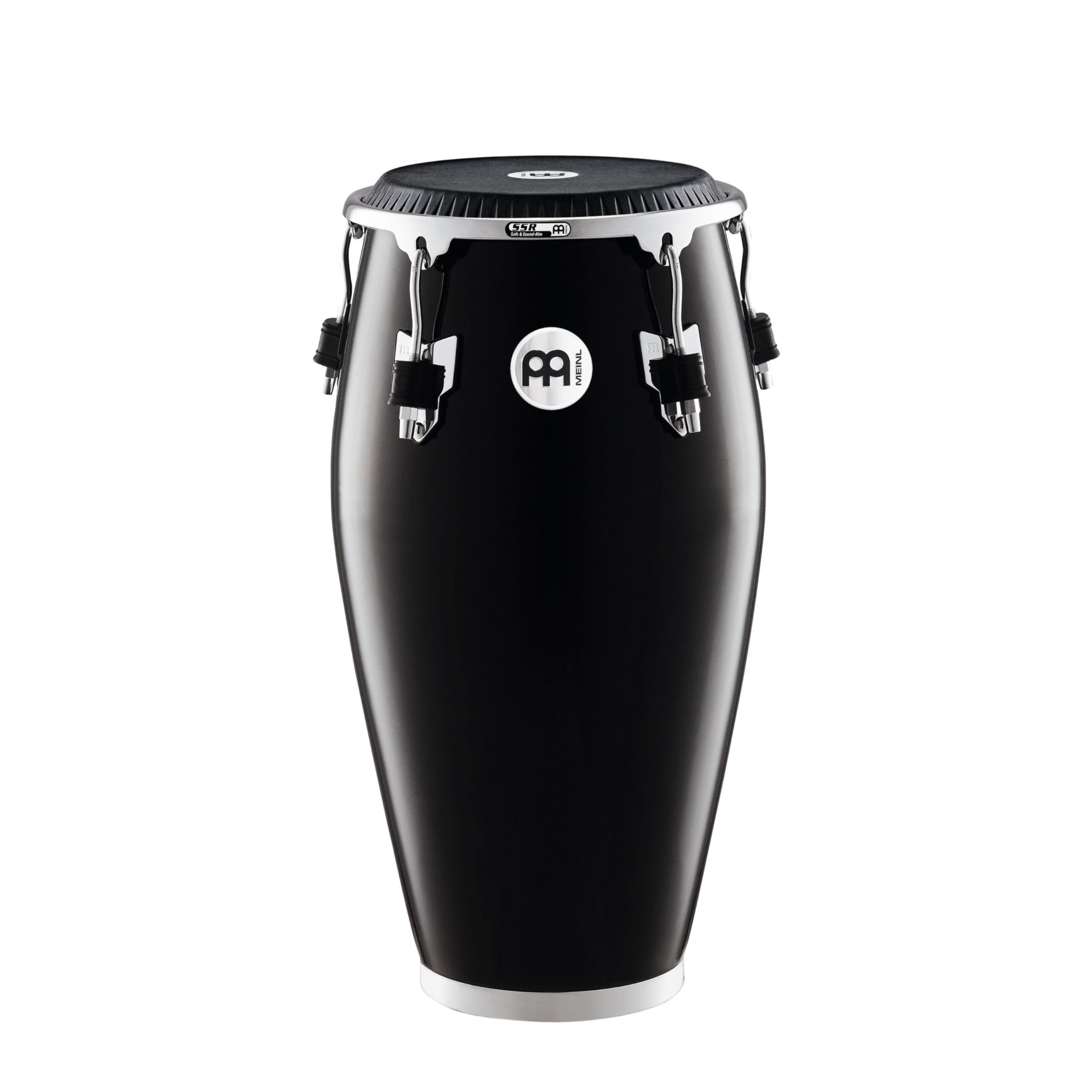Meinl Percussion Fibercraft Series Conga - Medium-Sized Quinto Handdrum - With Remo Calfskin - Diameter 11 Inches - Fiberglass, Black (FCR11BK)