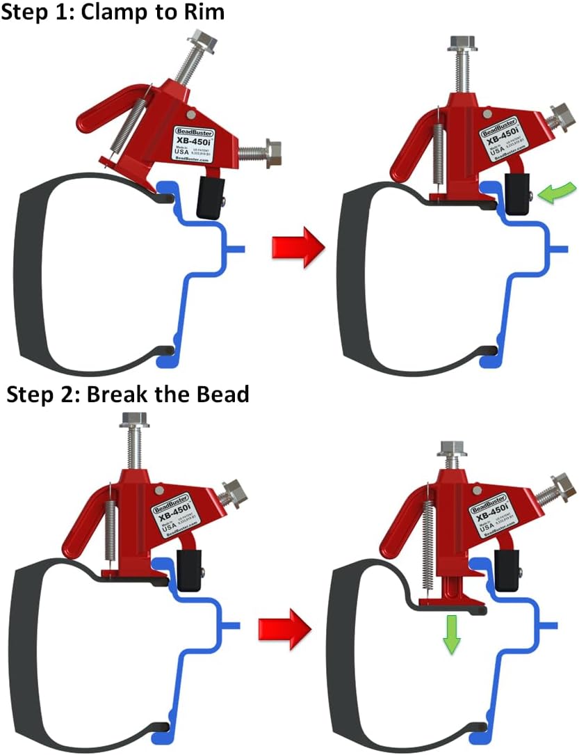Extended Clamp Arm for XB-450i - for Automotive Contoured Wheels