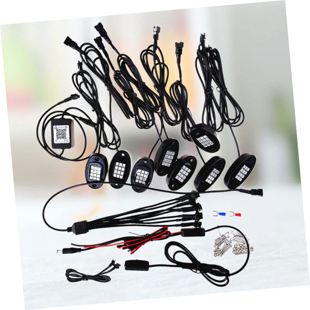 Uonlytech Luces Decorativas Control Remoto Juego De Lámpara De para Coches Led Interior Coche