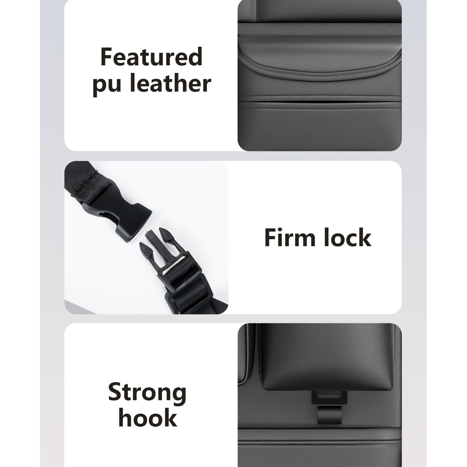 Organizador De Asiento Trasero Para Coche Organizador Para Asiento Trasero | Protectora Antiimpactos Con Portavasos De Cuero Y Bolsillos Para Automóviles Y Camionetas