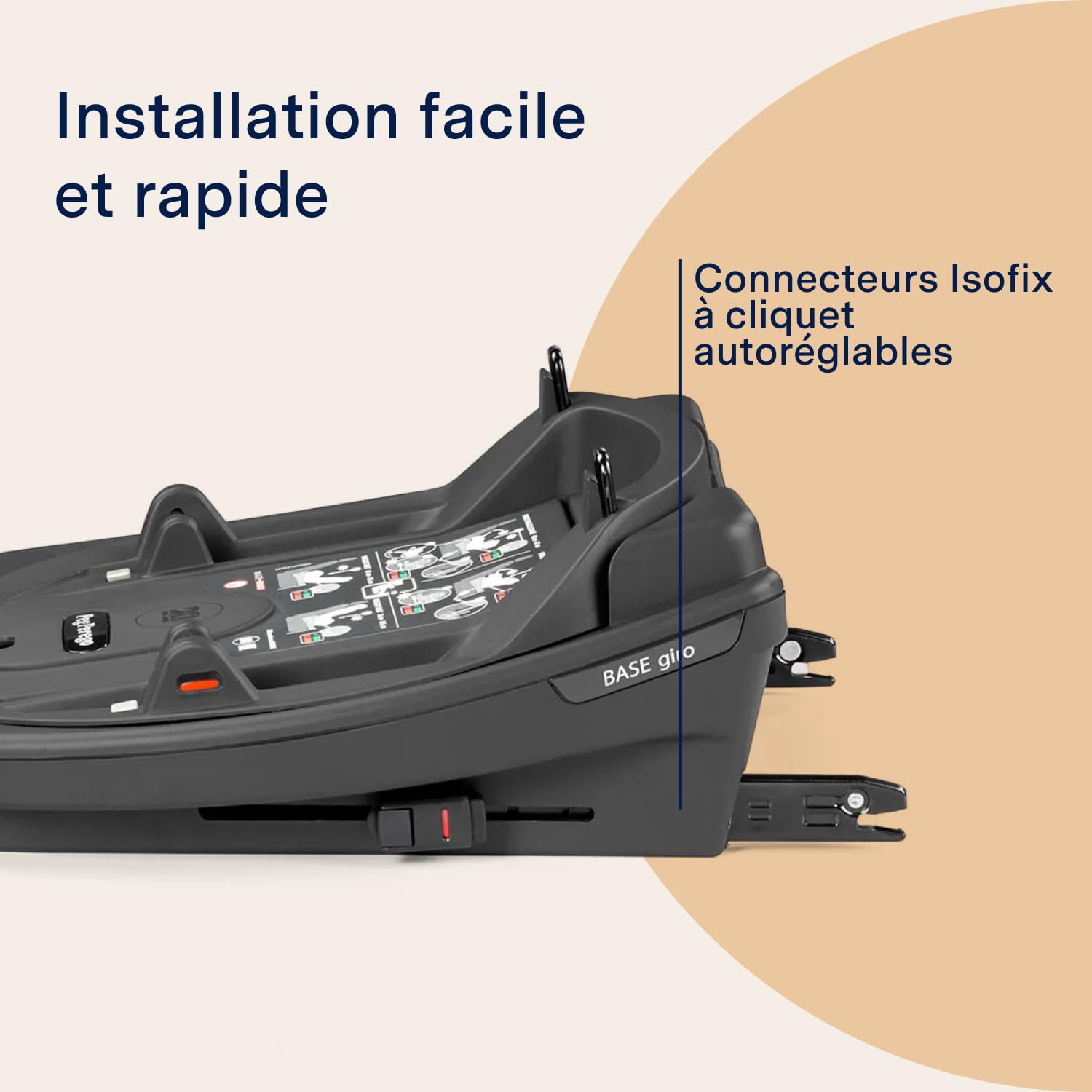 PEG Base Giro - Base Auto Pivotante i-Size à 360° - Compatible avec les Sièges-Auto Primo Viaggio Lounge, Primo Viaggio SLK et Viaggio Giro