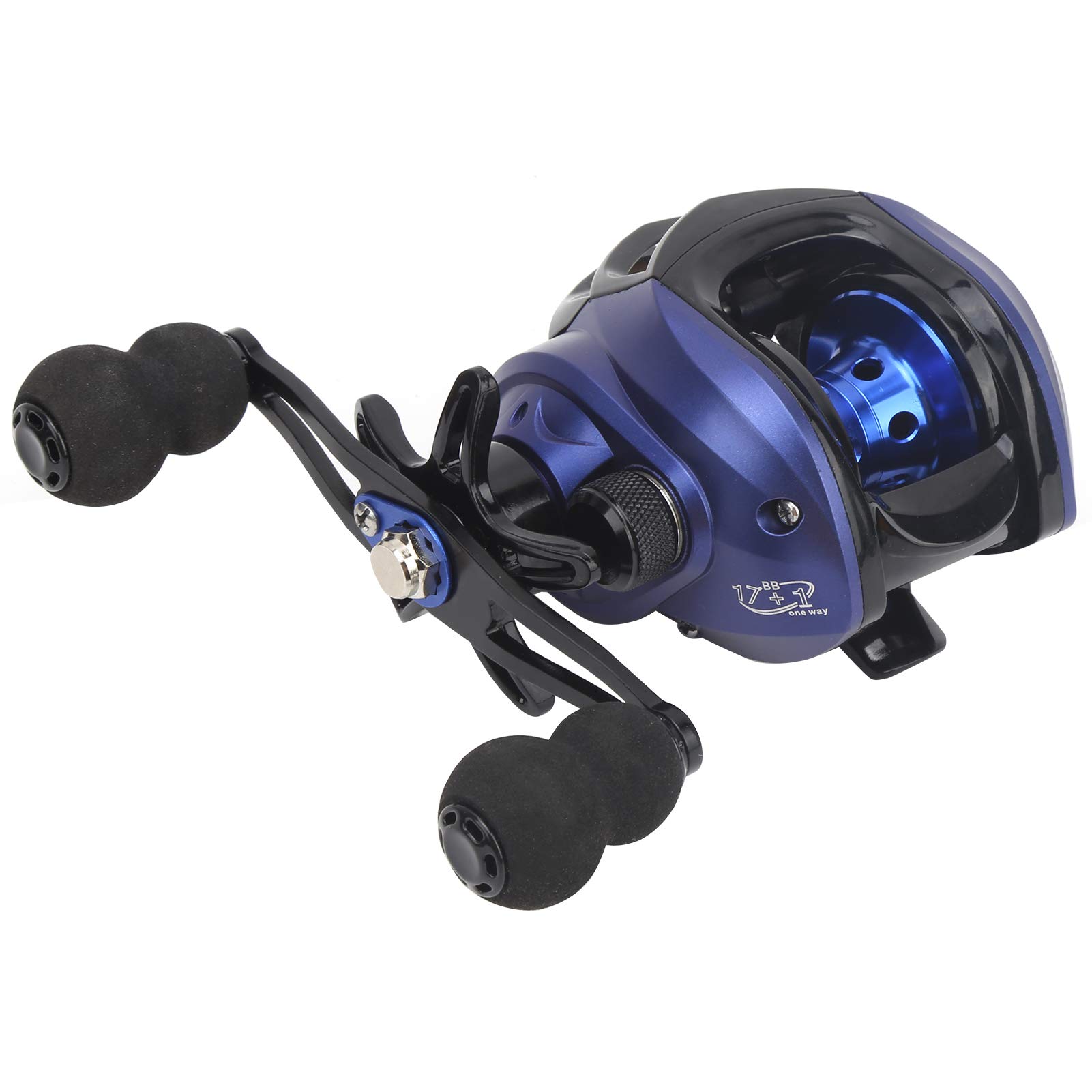 Mulinello da Baitcasting Ad Alta velocità 17+1 Cuscinetti per gli Appassionati di Pesca Blu 1 Pezzo