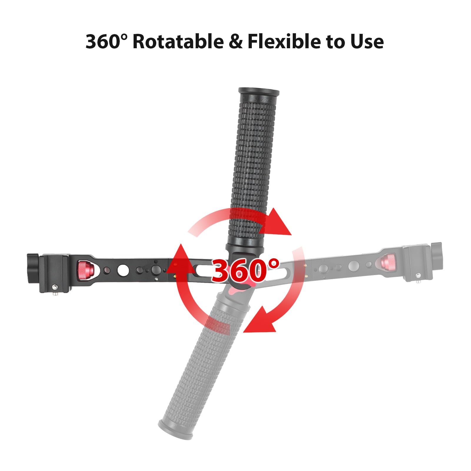 Andoer Maniglia Impugnatura Regolabile Mini Gimbal Stabilizzatore Palmare Manico in Gomma Dal Design Ergonomico Compatibile con DJI RS 2/ RSC 2/ RS 3 Mini/RS 3 /RS 3 Pro