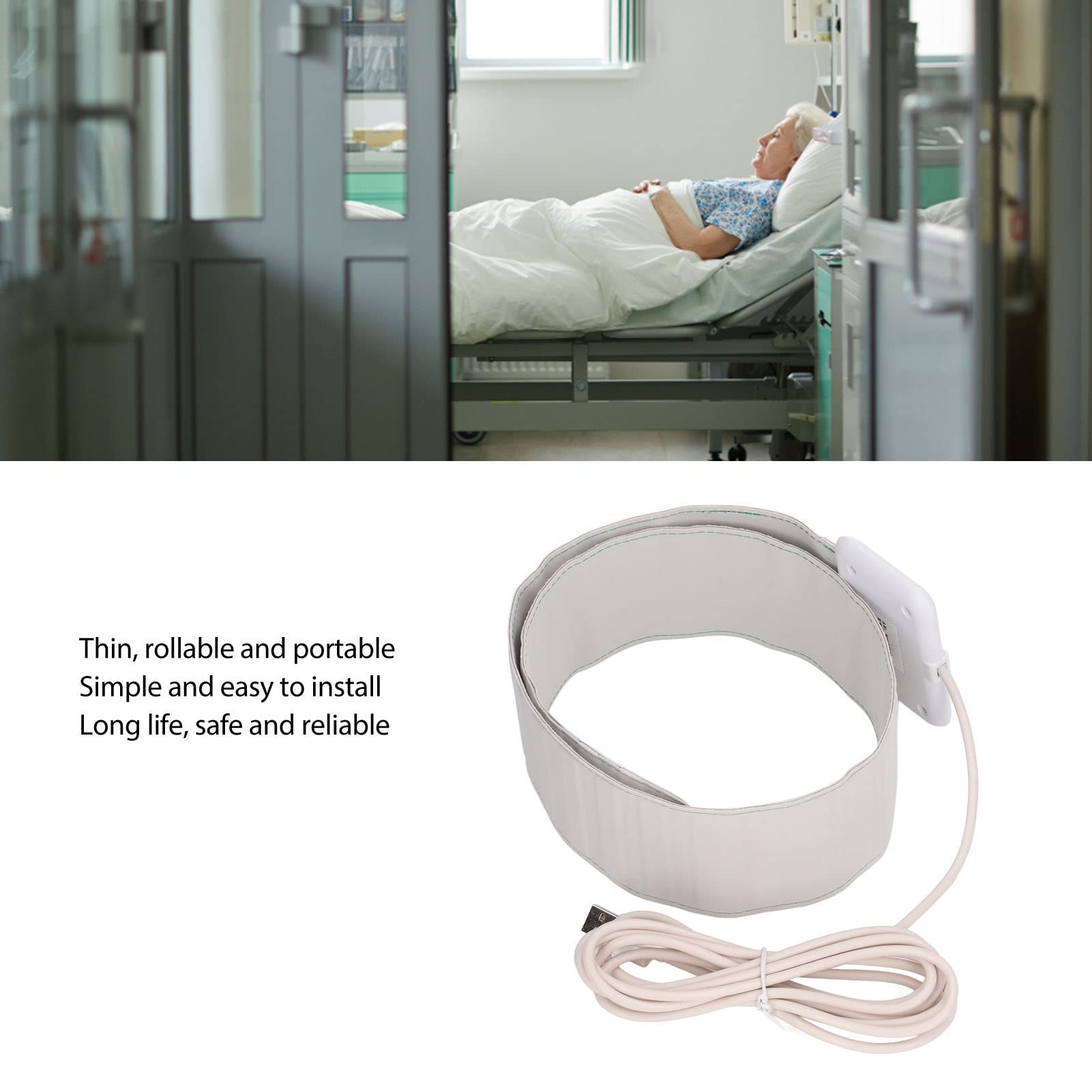 Schlaf-Tracker, Echtzeit-Antwort Keine Verzögerung Berührungslose Erfassung Herzfrequenz Atemfrequenz Schlaf-Tracking-Pad Rollable Lightweight Sleep Sensor Pad
