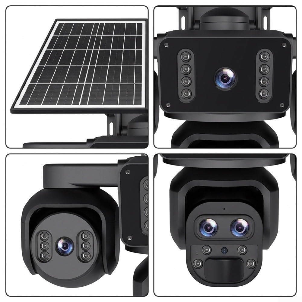 Telecamera esterna wireless 20MP ABS resistente alle intemperie | Nessun WiFi richiesto, utilizza la scheda SIM 4G LTE, ideale per aziende agricole remote, funziona ovunque con il segnale