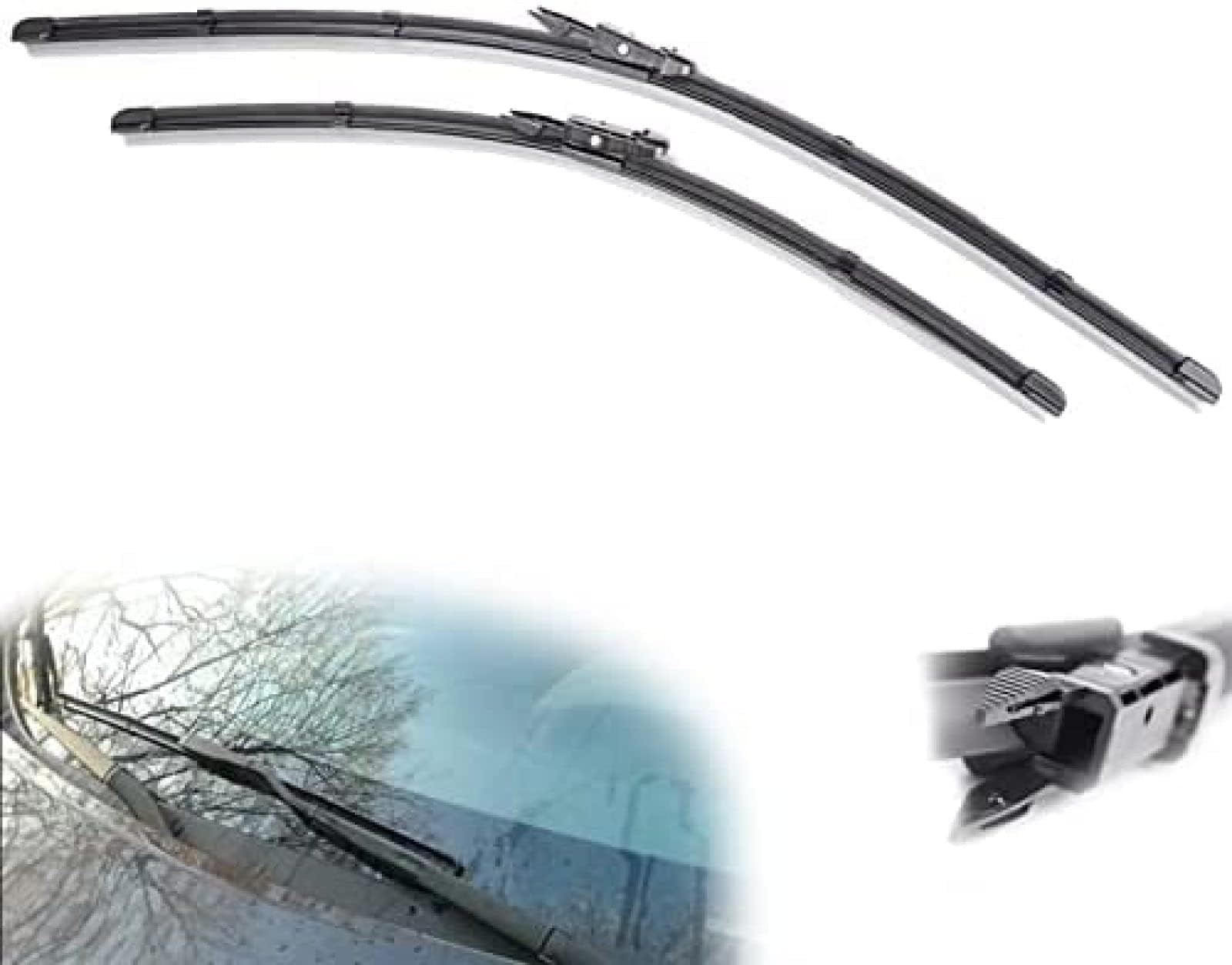 TUBIC Tergicristallo Parabrezza per BMW 3 Series E90 E91 F30 F31 F34 F35 F80 24 "+19",Auto Anteriore e Posteriore Tergicristalli per Parabrezza Ricambio Accessori