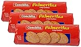 Conchita Palmeritas Palm Cookies - Elegant Flaky Snack, Dessert, or Breakfast Food - 7 oz (Pack of 3)
