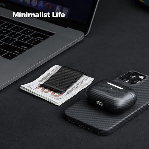 Miniatura 2 de CL CARBONLIFE Carbon Fiber Wallet Money Clip for Cash and Credit Card Minimalist Holder Clips for Men Large 28x15